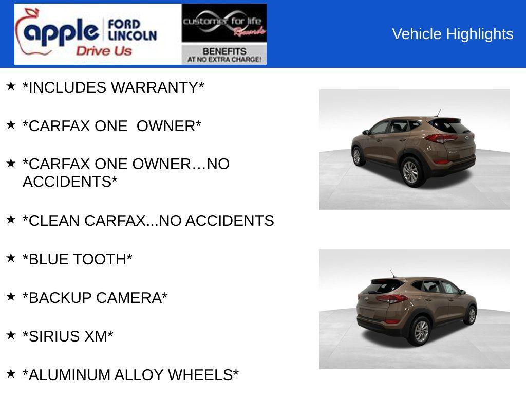 used 2016 Hyundai Tucson car, priced at $15,000