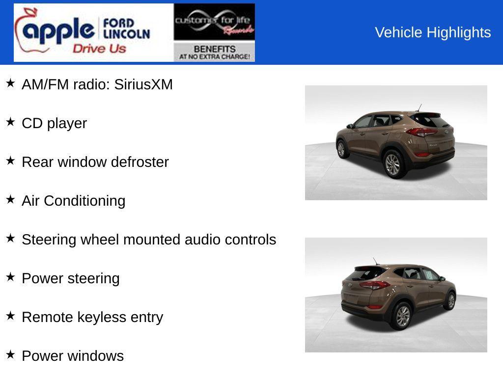 used 2016 Hyundai Tucson car, priced at $15,000