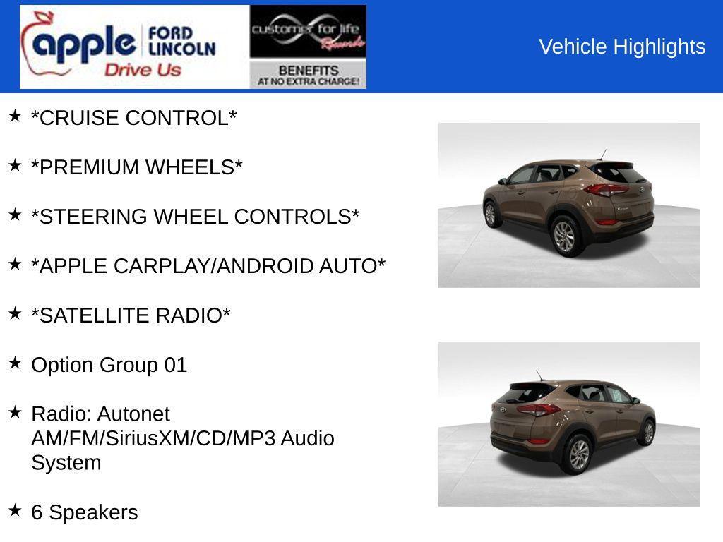 used 2016 Hyundai Tucson car, priced at $15,000