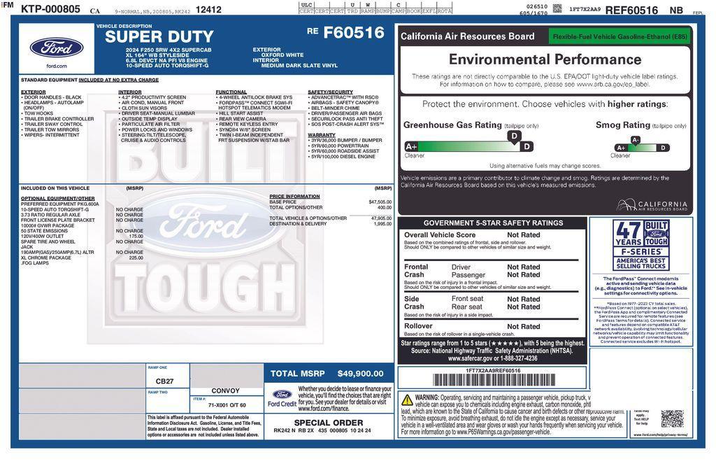 new 2024 Ford F-250 car, priced at $43,434