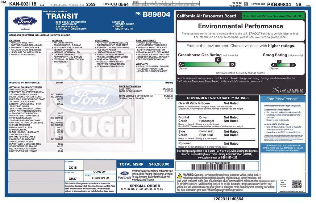 used 2023 Ford Transit-250 car, priced at $34,900