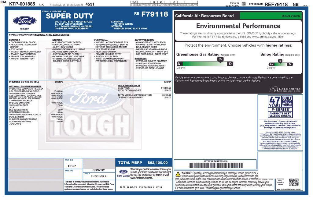 new 2024 Ford F-350 car, priced at $54,358