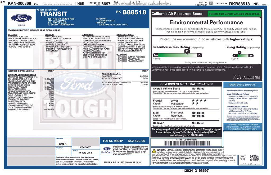new 2024 Ford Transit-150 car, priced at $46,868