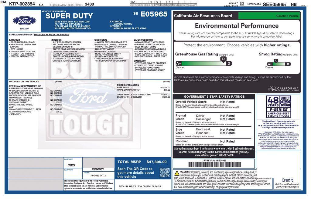 new 2025 Ford F-250 car, priced at $65,336