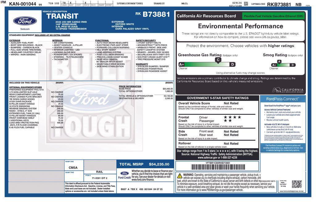 new 2024 Ford Transit-250 car, priced at $47,803