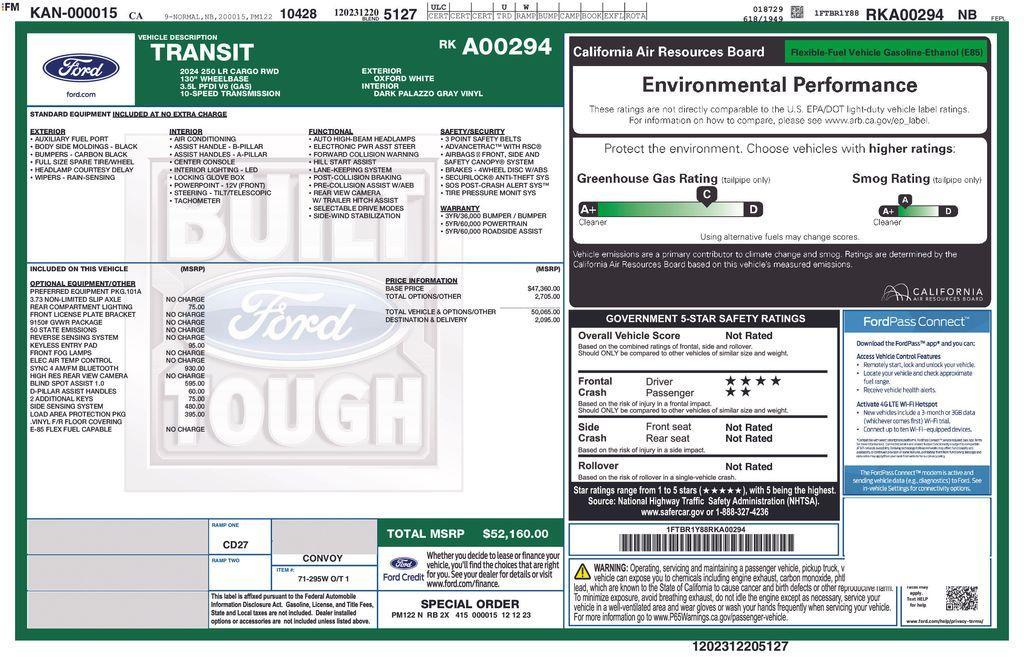 used 2024 Ford Transit-250 car, priced at $36,700