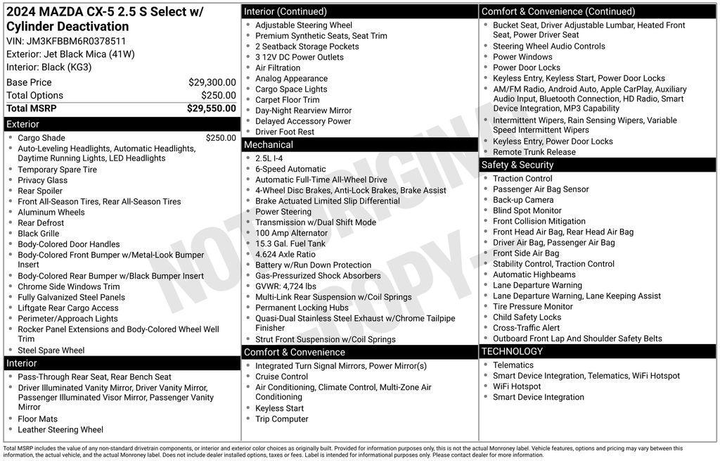 used 2024 Mazda CX-5 car, priced at $24,700