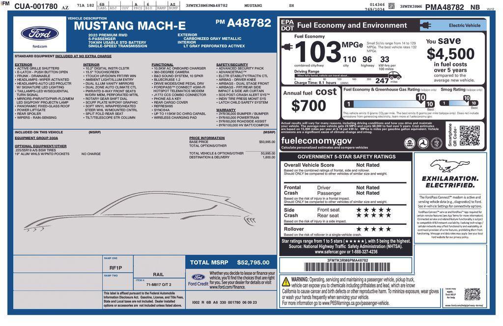used 2023 Ford Mustang Mach-E car, priced at $34,500