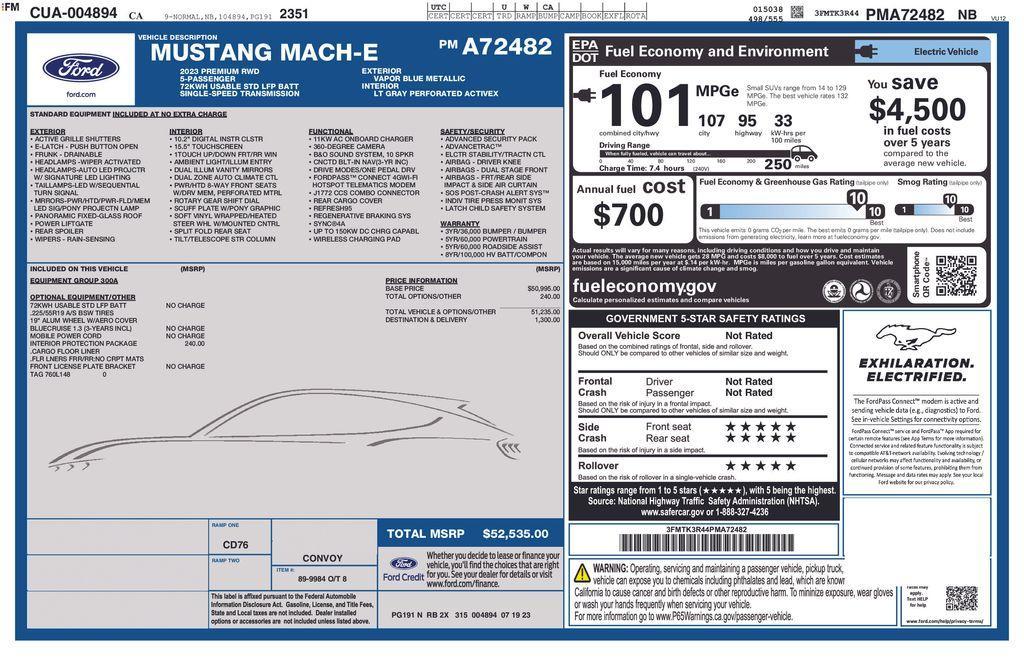 used 2023 Ford Mustang Mach-E car, priced at $33,500