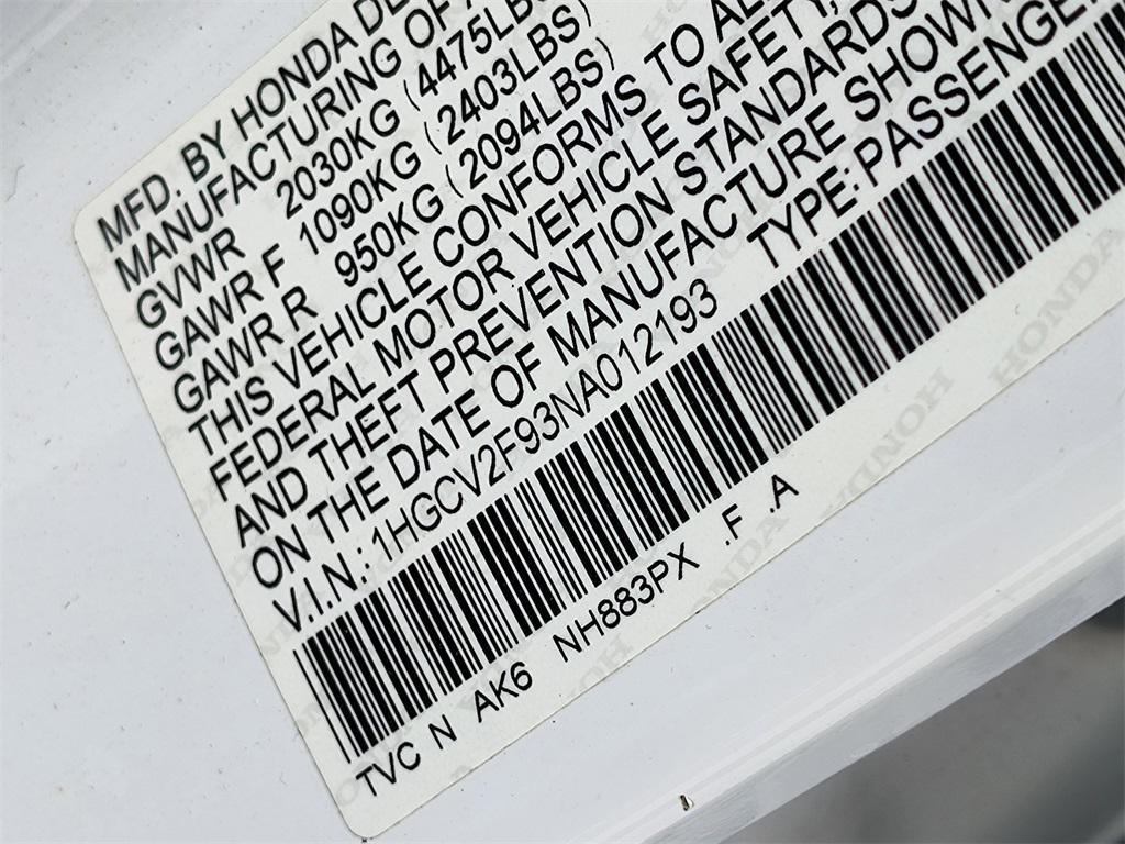 used 2022 Honda Accord car, priced at $29,496