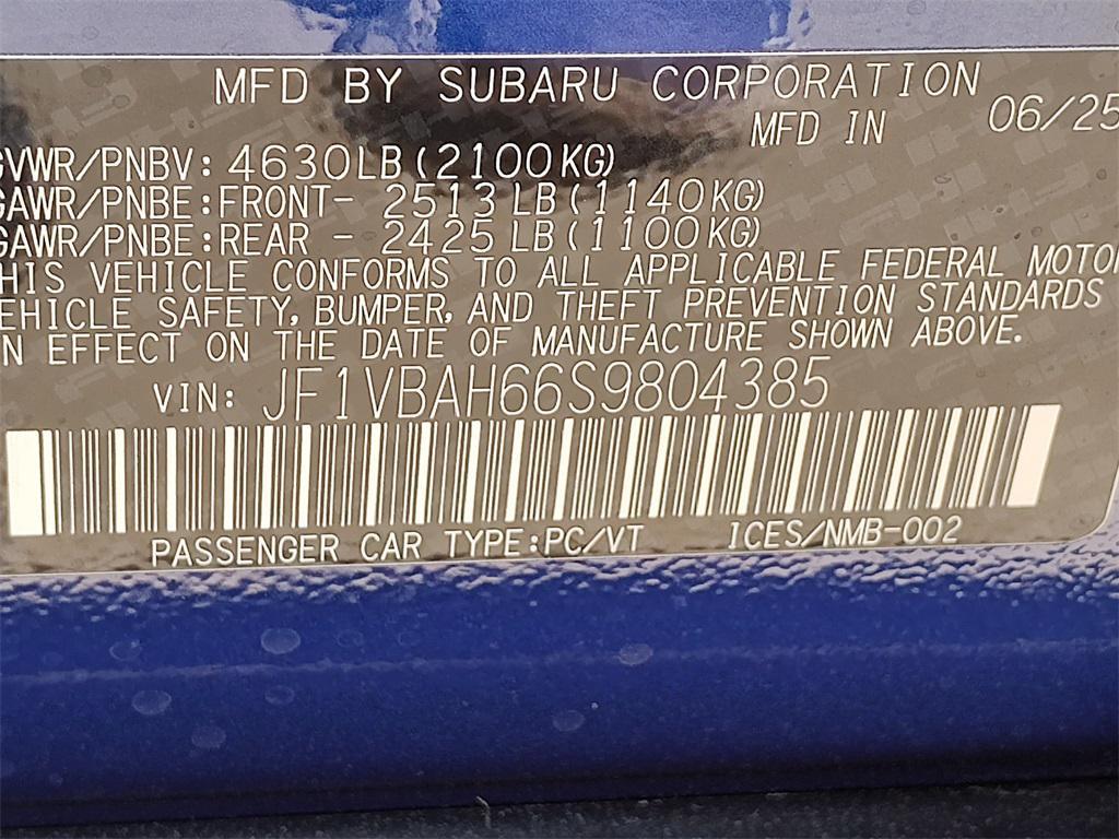 new 2025 Subaru WRX car, priced at $39,677