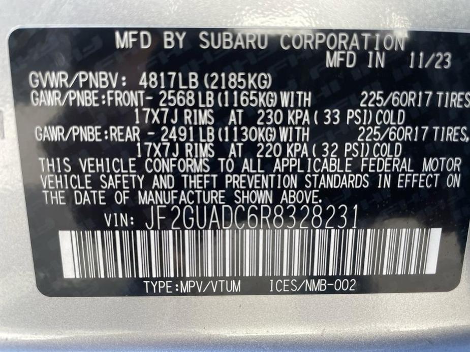 new 2024 Subaru Crosstrek car, priced at $31,823