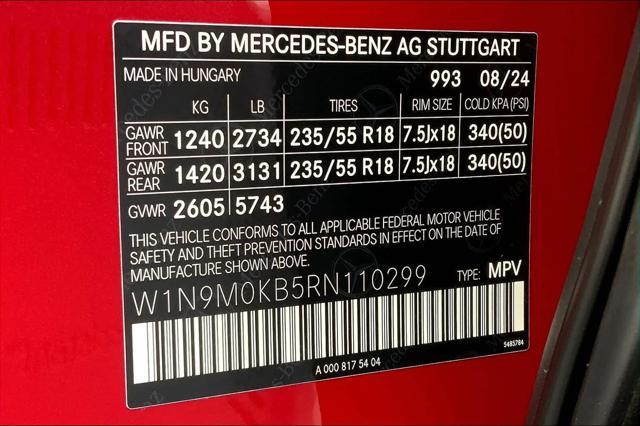 new 2024 Mercedes-Benz EQB 300 car, priced at $62,555