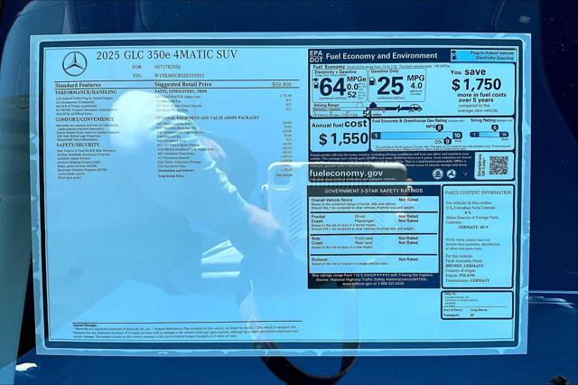 new 2025 Mercedes-Benz GLC 350e car, priced at $69,925