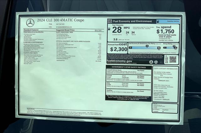 new 2024 Mercedes-Benz CLE 300 car, priced at $61,790