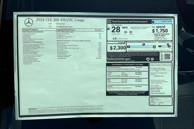 new 2024 Mercedes-Benz CLE 300 car, priced at $62,320