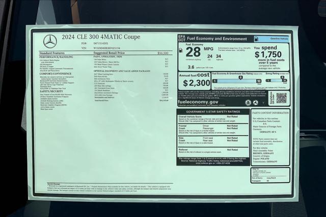 new 2024 Mercedes-Benz CLE 300 car, priced at $64,145