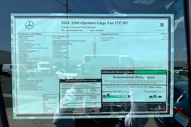 new 2024 Mercedes-Benz Sprinter 2500 car, priced at $81,377