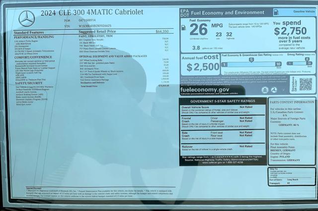 new 2024 Mercedes-Benz CLE 300 car, priced at $70,065