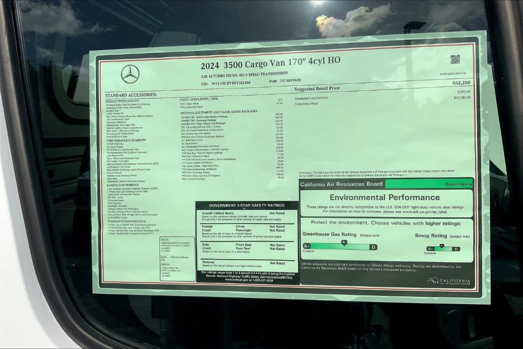 new 2024 Mercedes-Benz Sprinter 3500 car, priced at $69,782