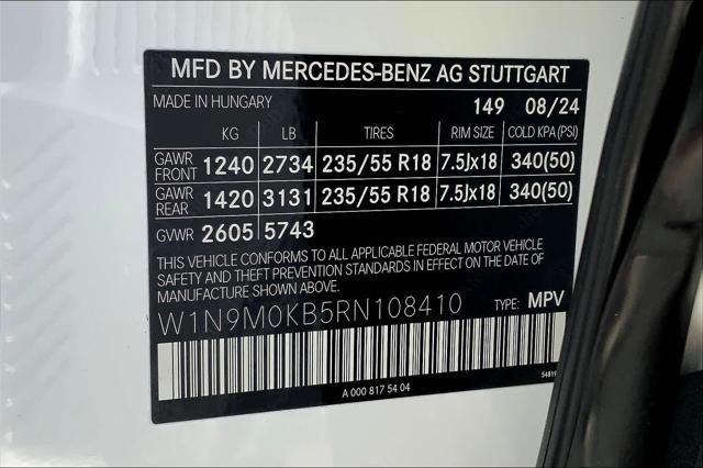 new 2024 Mercedes-Benz EQB 300 car, priced at $60,125