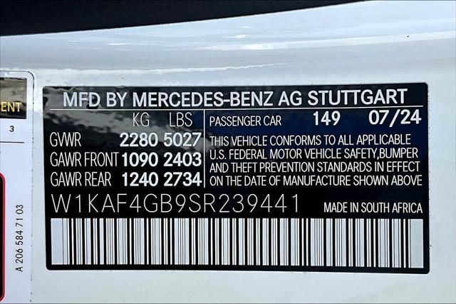 new 2025 Mercedes-Benz C-Class car, priced at $59,225