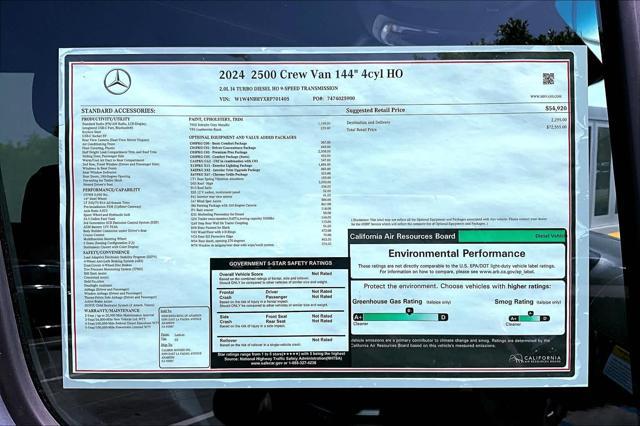 new 2024 Mercedes-Benz Sprinter 2500 car, priced at $72,555