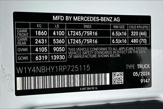 new 2024 Mercedes-Benz Sprinter 2500 car, priced at $59,637