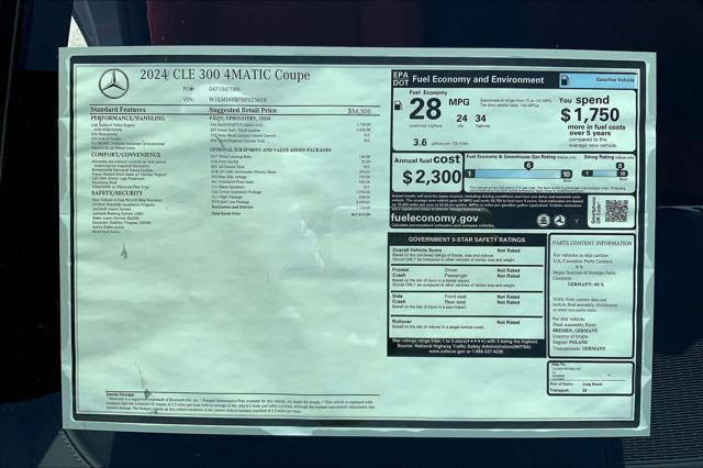 new 2024 Mercedes-Benz CLE 300 car, priced at $67,815