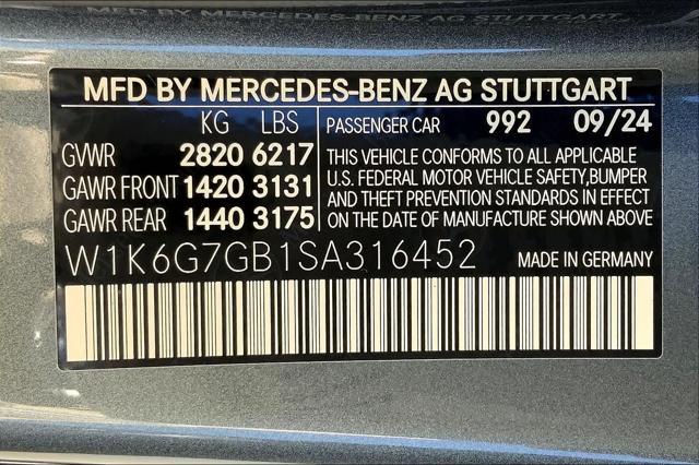 new 2025 Mercedes-Benz S-Class car, priced at $145,545