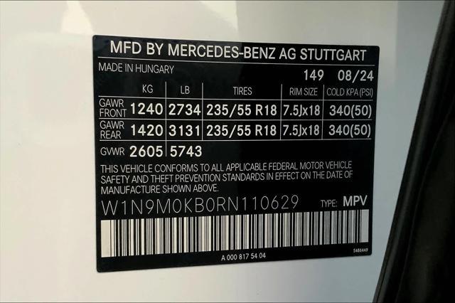 new 2024 Mercedes-Benz EQB 300 car, priced at $60,125