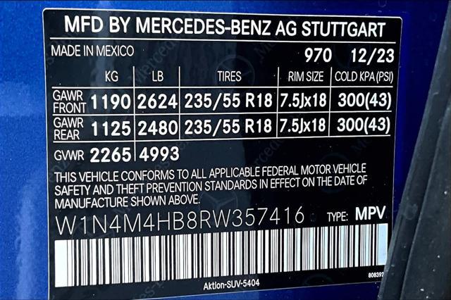 new 2024 Mercedes-Benz GLB 250 car, priced at $51,905