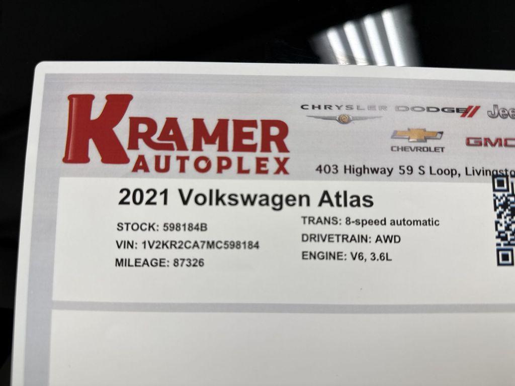 used 2021 Volkswagen Atlas car, priced at $21,598