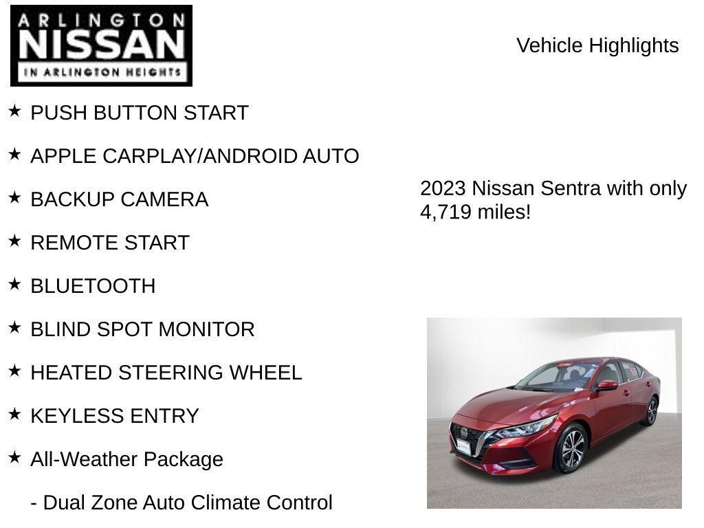 used 2023 Nissan Sentra car, priced at $19,695