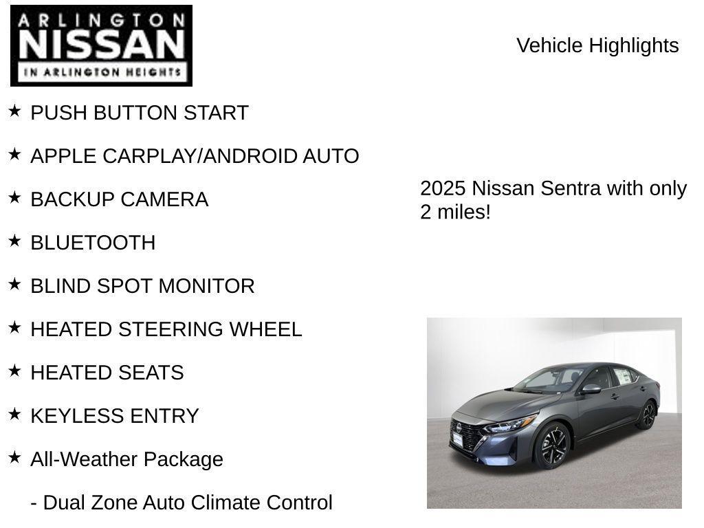 new 2025 Nissan Sentra car, priced at $20,754