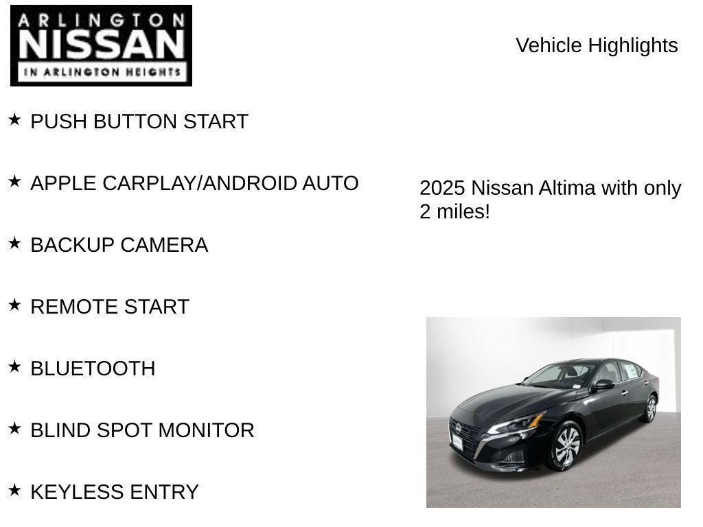 new 2025 Nissan Altima car, priced at $24,613