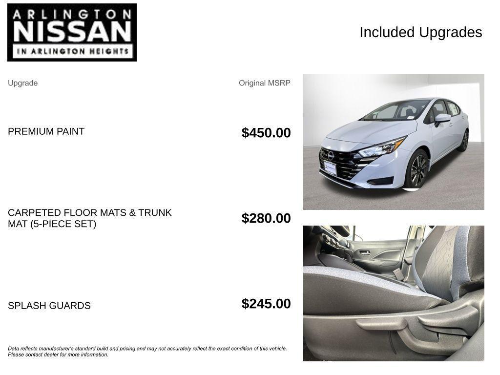 new 2025 Nissan Versa car, priced at $18,400