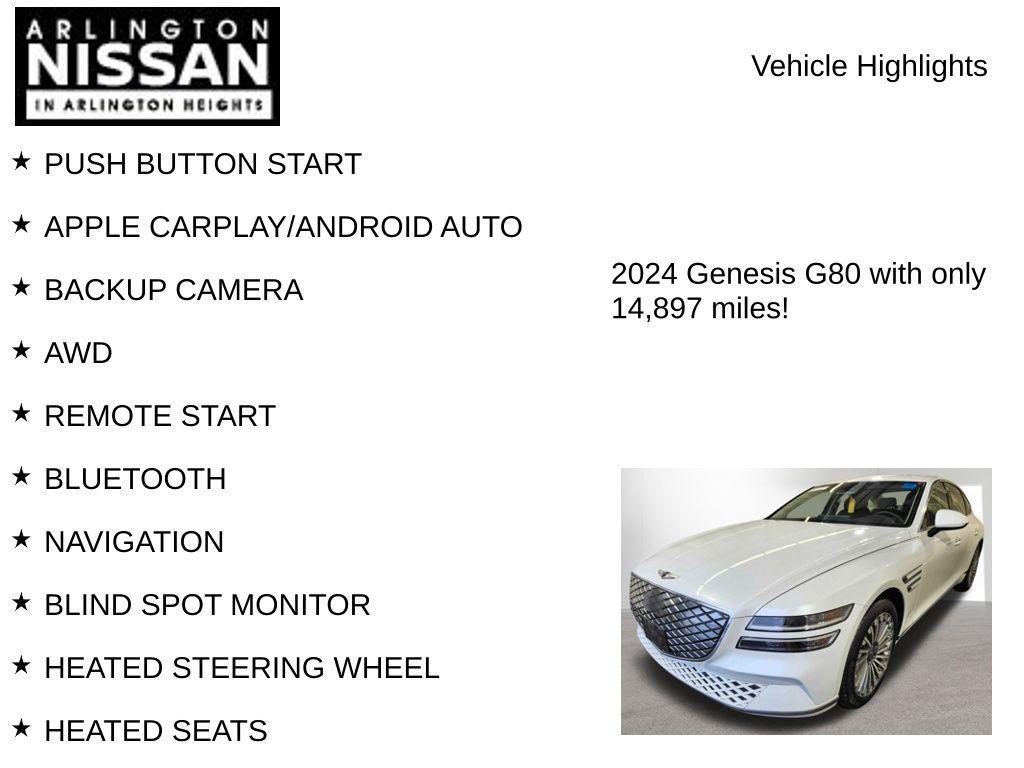 used 2024 Genesis Electrified G80 car, priced at $43,995
