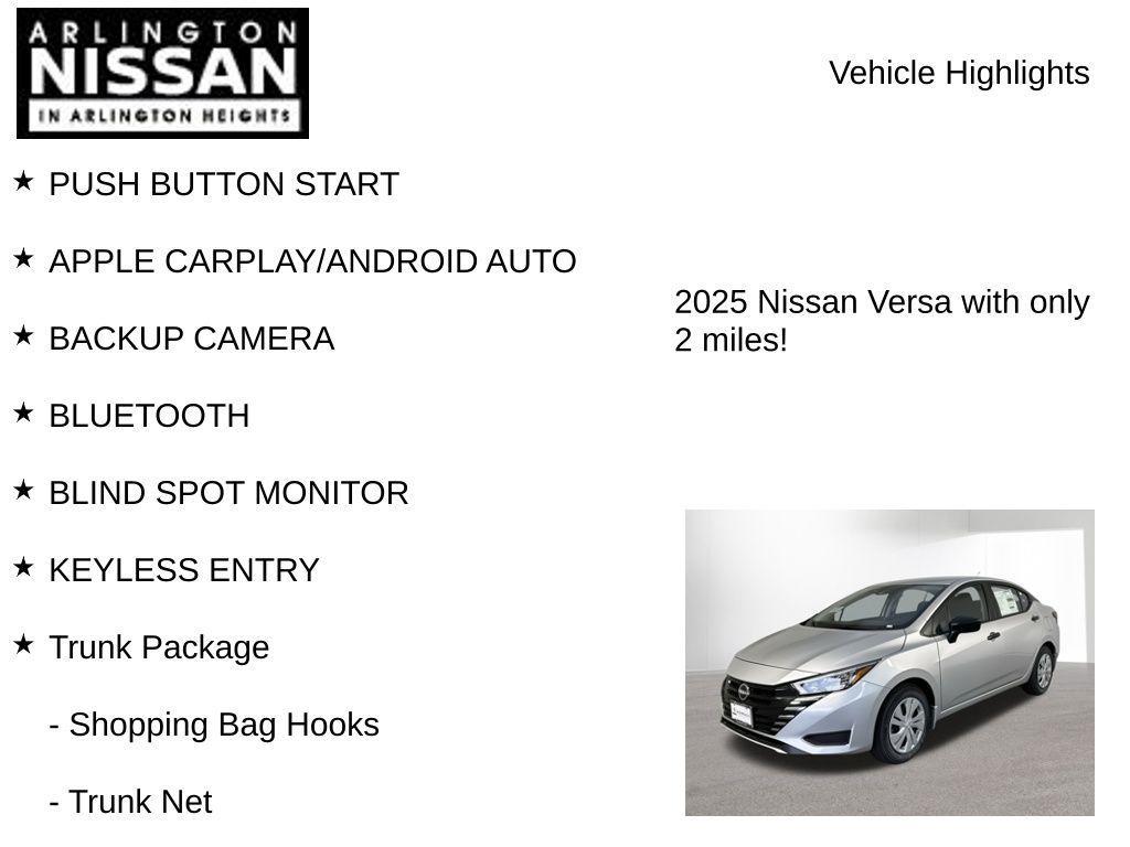 new 2025 Nissan Versa car, priced at $16,744
