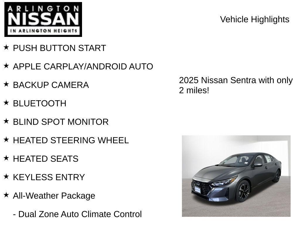 new 2025 Nissan Sentra car, priced at $20,754