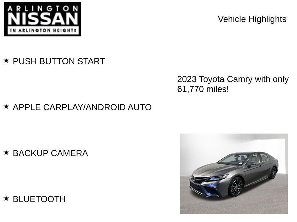 used 2023 Toyota Camry car, priced at $21,500