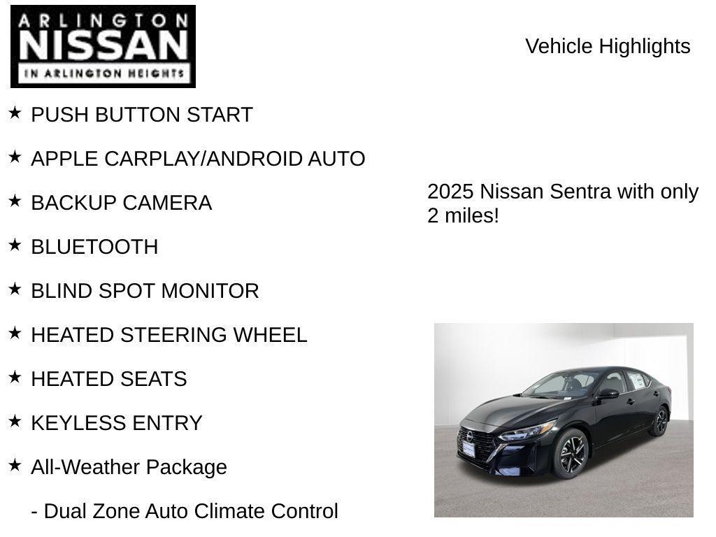 new 2025 Nissan Sentra car, priced at $20,832