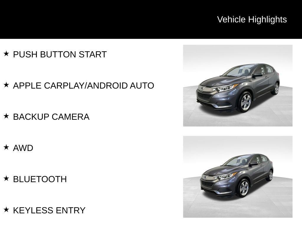 used 2021 Honda HR-V car, priced at $18,526