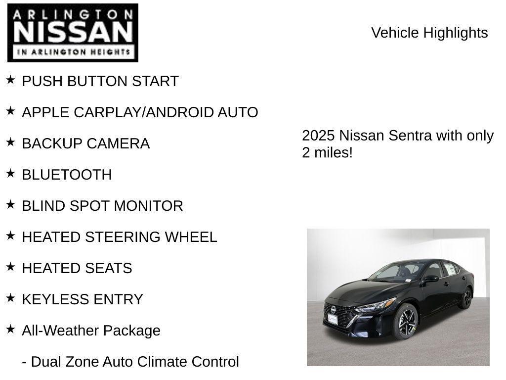 new 2025 Nissan Sentra car, priced at $20,832