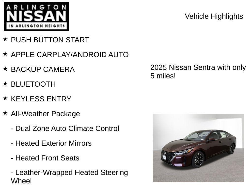 new 2025 Nissan Sentra car, priced at $20,562