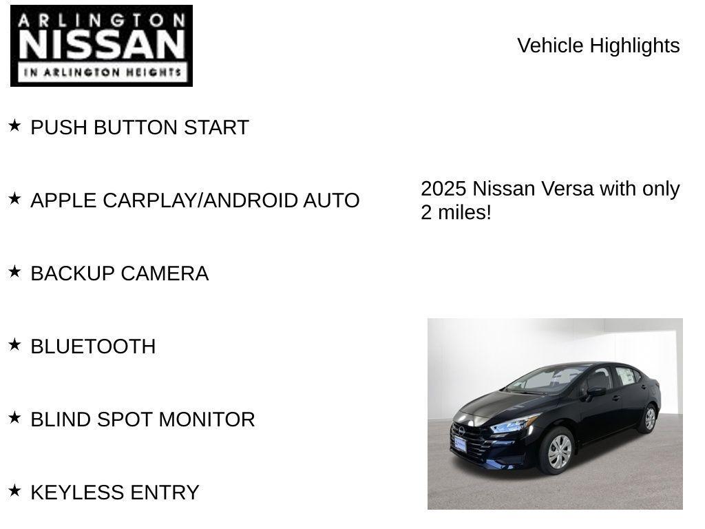 new 2025 Nissan Versa car, priced at $16,429