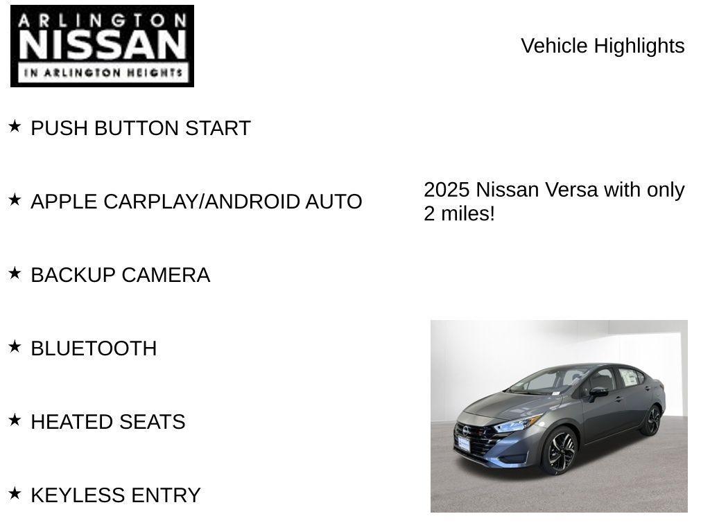 new 2025 Nissan Versa car, priced at $18,532