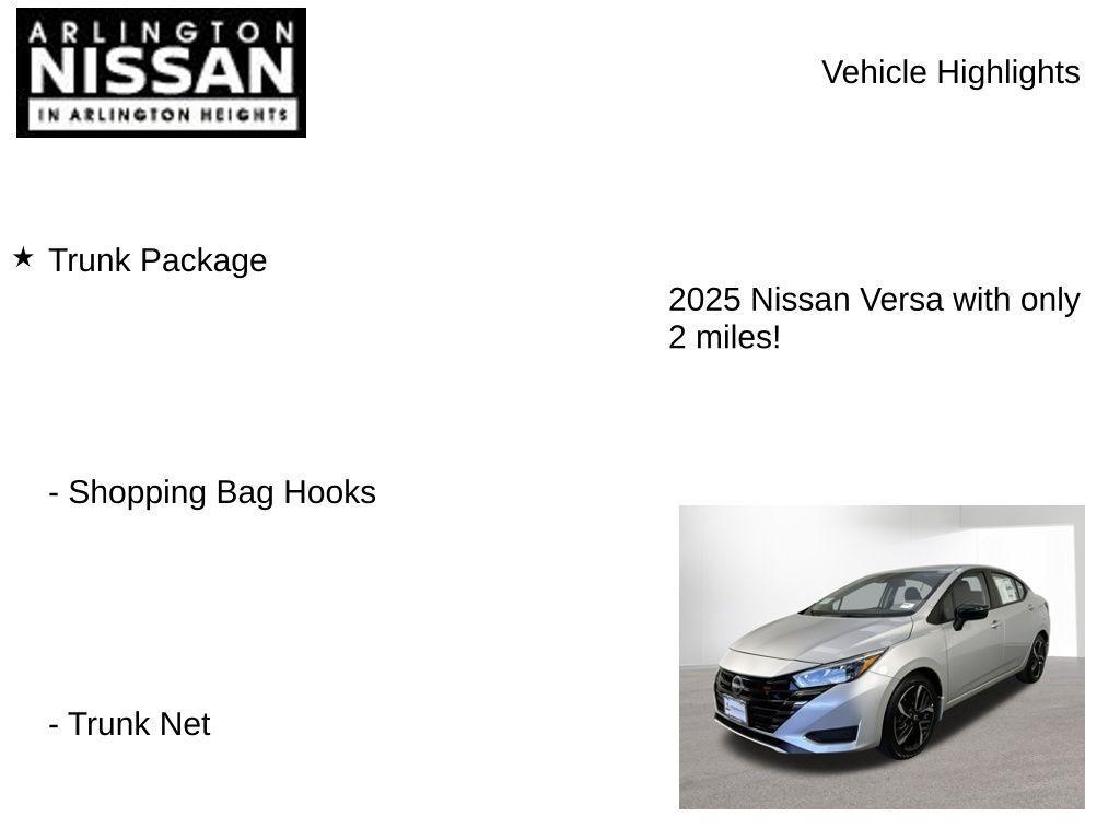 new 2025 Nissan Versa car, priced at $18,762