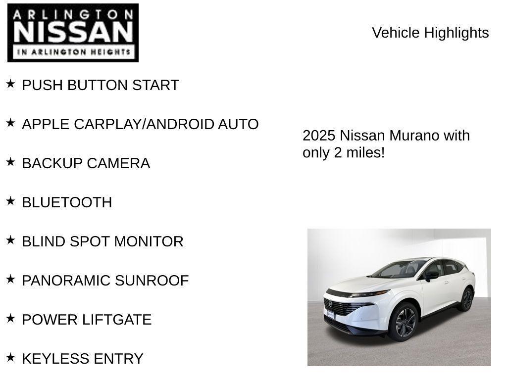 new 2025 Nissan Murano car, priced at $43,234