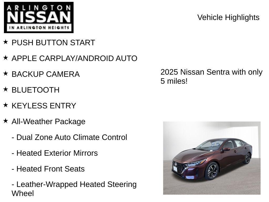 new 2025 Nissan Sentra car, priced at $20,685